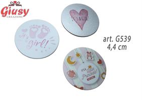 Magneti Linea Baby Girl Colore Rosa 3 Soggetti Assortiti 4,4 Cm