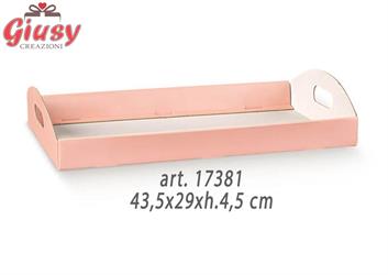 Cesto Lino Colore Cipria 43,5x29xh.4,5 Cm 1*30