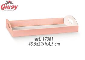 Cesto Lino Colore Cipria 43,5x29xh.4,5 Cm 1*30