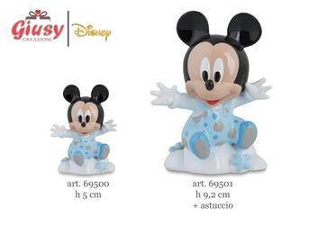 Mickey Azzurro Su Nuvola In Porcellana Con Scatola H.9,2 Cm