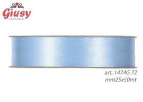 Nastro In Raso Colore Light Blue 25mmx50mt