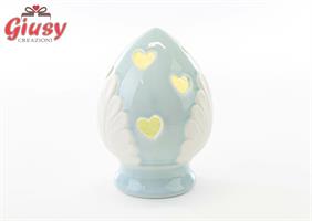 Pomo Porcellana Celeste Con Led 8xh.10 Cm 4*48
