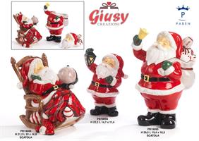 Babbo Natale Con Lanterna In Ceramica H.22,2 Cm 1*12