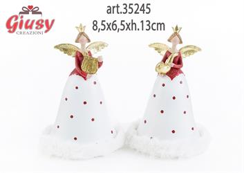 Angelo Natalizio In Resina 2 Modelli Assortiti 8,5x6,5xh.13 Cm 6*72