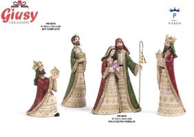 Gruppo Sacra Famiglia In Resina h.17,2 Cm 3*24