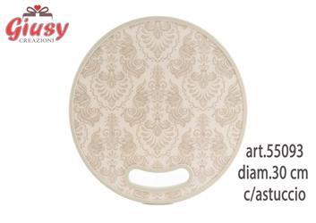 Tagliere Decoro Florentia Diametro 30 Cm Completo Di Astuccio 1*24