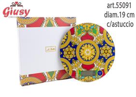 Bilancia In Vetro Collezione Royal Carousel Max 5 Kg Diametro 19 Cm  Completo Di Astuccio 1*24