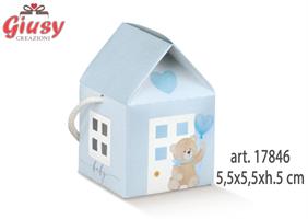 Casetta Linea Little Bear Azzurra 5,5x5,5xh.5 Cm 10*200