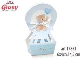 Mongolfiera Linea Little Bear Azzurra 6x4xh.14,5 Cm 10*200