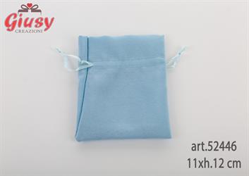 Sacchetto In Cotone Di Colore Celeste 11xh.12 Cm 12*720