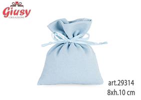 Sacchetto Di Cotone Colore Azzurro 8xh.10 Cm 12*576