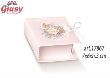 Book Linea Pampas 7x6xh.3 Cm Con Stampa A Caldo 10*200