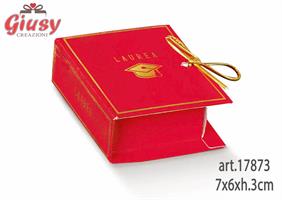 Book Graduation Laurea 7x6xh.3 Cm Con Stampa A Caldo 10*200
