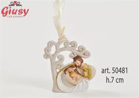 Appendino Sacra Famiglia In Resina H.7 Cm 12*288