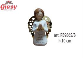 Angelo Boy Con Ali In Plexi Oro H.10 Cm Completo Di Astuccio 1*72
