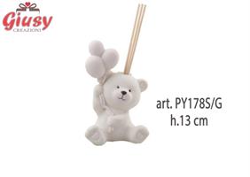 Profumatore Orso Girl Con Palloncini In Porcellana H.13 Cm Completo Di Scatola 1*48