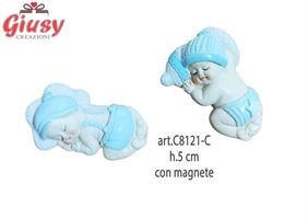 Bimbi In Resina Con Magnete 2 Soggetti Assortiti H.5 Cm 12*144