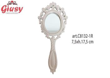 Specchio Grande In Resina Colore Rosa 7,5xh.17,5 Cm 12*144