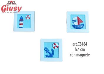 Serie Mare In Resina Con Magnete 3 Soggetti Assortiti H.4 Cm 12*144