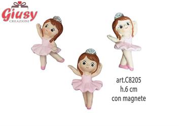 Ballerine In Resina 3 Soggetti Assortiti Con Magnete H.6 Cm 12*144