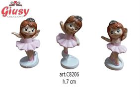 Ballerine In Resina 3 Soggetti Assortiti H.7 Cm 12*144