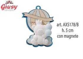 Magnete Mongolfiera Con Orsetto Boy In Plexi H.5 Cm 12*192