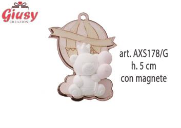 Magnete Mongolfiera Con Orsetto Girl In Plexi H.5 Cm 12*192