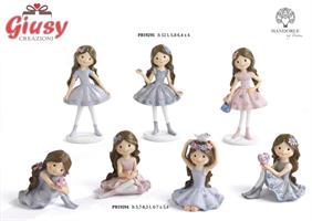 Ragazza Spiritosa In Resina 3 Soggetti Assortiti H.12 Cm 12*48