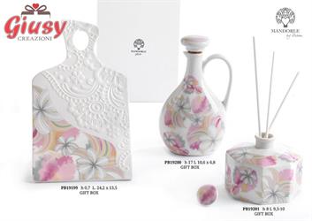 Oliera Fiori In Porcellana H.17 Cm Completa Di Scatola 1*24