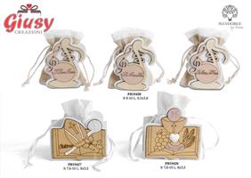 Reggisacchetto Calice In Legno Con Sacchetto In Tessuto H.7,6 Cm 48*288