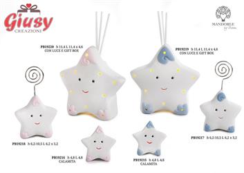 Diffondiprofumo Stellina Spiritosa Rosa In Porcellana Con Luce Led H.11,4 Cm Completa Di Scatola 2*36