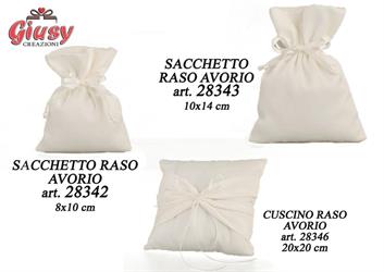 Sacchetto Raso Avorio 10x14 Cm 12*432