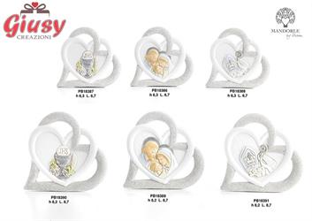 Cuori Intrecciati Con Calice In Resina H.8,2 Cm 6*120