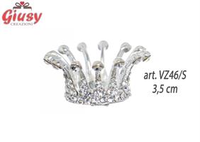 Corona Silver Con Strass 3,5 Cm 48*144