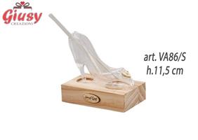 Profumatore Scarpetta In Vetro Co Led H.11,5 Cm Completa Di Astuccio 1*60