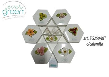 Kit Da 7 Pezzi Tralci Con Foglie In Capodimonte Con Magneti E Con Scatola Degustazione