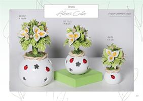 Albero Mignon Con Calle In Ceramica Di Capodimonte H.11 Cm Completo Di Astuccio