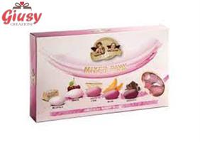 Mandorla Tostata Ricoperta Di Cioccolato Bianco Colore Sfumati Nuance Rosa Ai Vari Gusti Senza Amidi 1 Kg (circa 170 Pz)