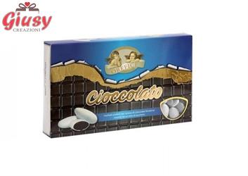 Confetti Ripieno Di Cioccolato Gianduia Colore Bianco 1 Kg