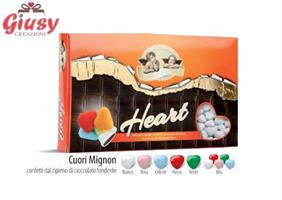 CUORI MIGNON BIANCHI: Anima In Cioccolato A Forma Di Cuore Colore Bianco 1 Kg