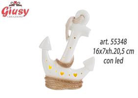 Ancora In Porcellana Con Luce Led 16x7xh.20,5 Cm 1*24