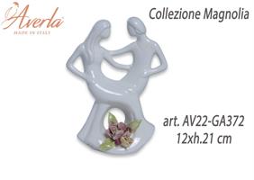 Coppia Sposi Alta In Ceramica Di Capodimonte 12xh.21 Cm Completo Di Astuccio Cilindro Collezione Magnolia