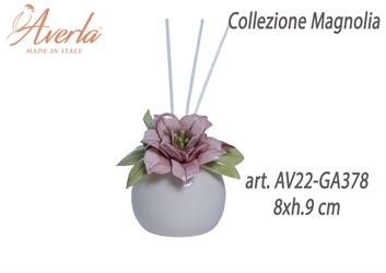 Profumatore Medio In Porcellana Di Capodimonte 8xh.9 Cm Completo Di Astuccio Cilindro Collezione Magnolia