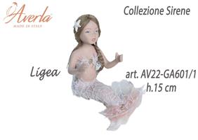 Sirena Con Vestito Rete Colore Bianco In Porcellana Di Capodimonte H.15 Cm Completa Di Astuccio Cilindro Collezione Sirene