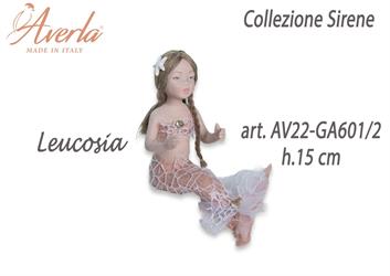 Sirena Con Vestito Rete Colore Nudo In Porcellana Di Capodimonte H.15 Cm Completa Di Astuccio Cilindro Collezione Sirene
