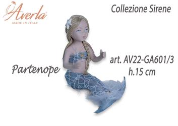 Sirena Con Vestito Rete Colore Avion In Porcellana Di Capodimonte H.15 Cm Completa Di Astuccio Cilindro Collezione Sirene