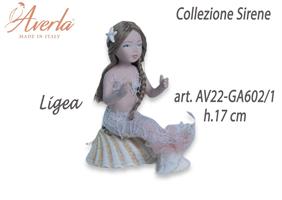 Sirena Su Conchiglia Con Vestito Rete Colore Bianco In Porcellana Di Capodimonte H.17 Cm Completa Di Astuccio Cilindro Collezione Sirene