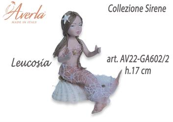 Sirena Su Conchiglia Con Vestito Rete Colore Nudo In Porcellana Di Capodimonte H.17 Cm Completa Di Astuccio Cilindro Collezione Sirene