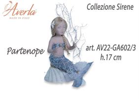 Sirena Su Conchiglia Con Vestito Rete Colore Avion In Porcellana Di Capodimonte H.17 Cm Completa Di Astuccio Cilindro Collezione Sirene