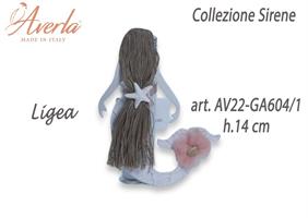 Portaconfetti Sirena Con Vestito Rete Colore Bianco H.14 Cm Collezione Sirene